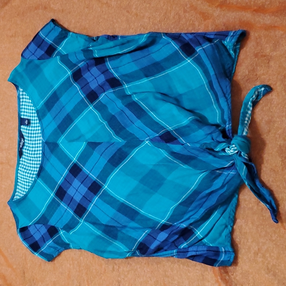 Great Northwest Indigo Tie Top